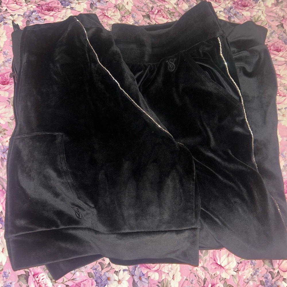 Victoria’s Secret Black Velour Tracksuit